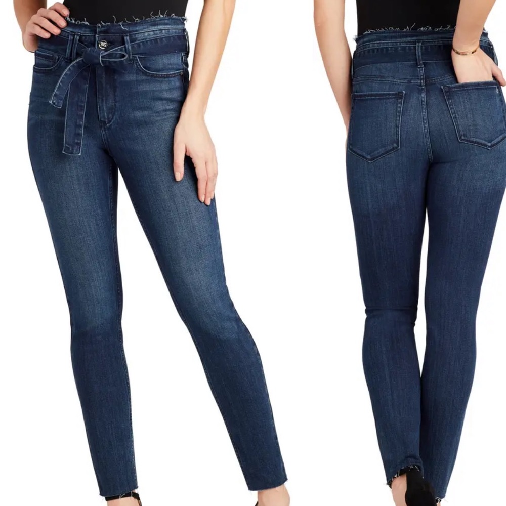 Sam Edelman The Stiletto High Waist Skinny Ankle Jeans with Tie Belt 34 - Picture 9 of 11